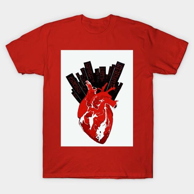 City Heart T-Shirt by theprometeus